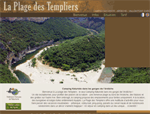 Tablet Screenshot of camping-templiers-ardeche.com